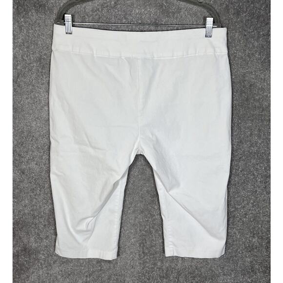Christopher & Banks Signature Slimming Capri Pants Womens Size 14P White Pull On - Picture 2 of 8